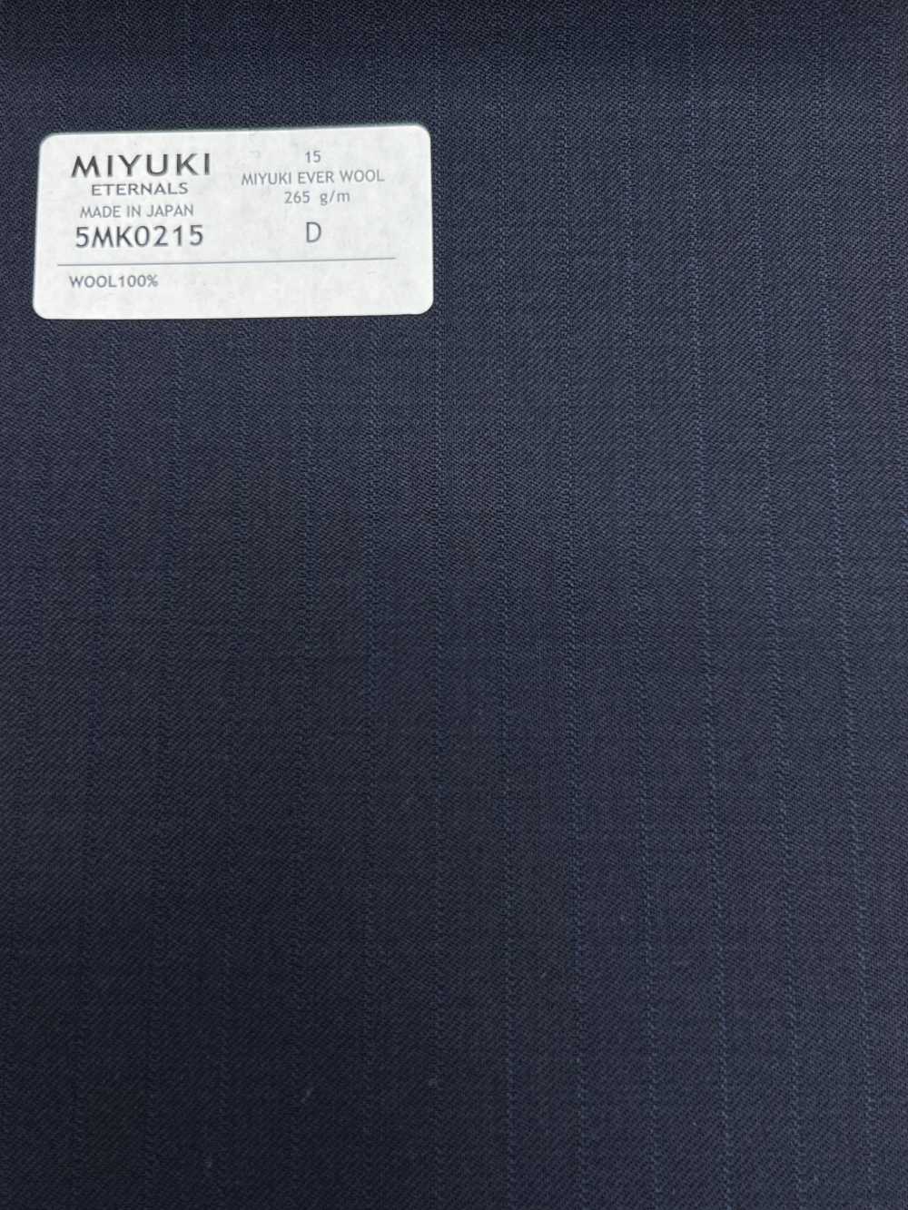 5MK0215 MIYUKI EVER WOOL Shadow Stripe Navy[Textile] Miyuki Woolen Mills