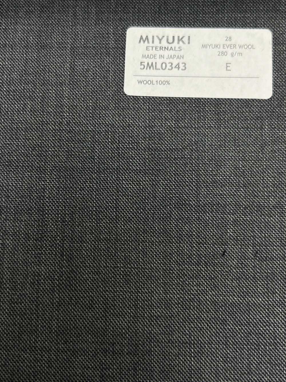 5ML0343 MIYUKI EVER WOOL (Miyuki Everwool) No Pattern Gray[Textile] Miyuki Woolen Mills