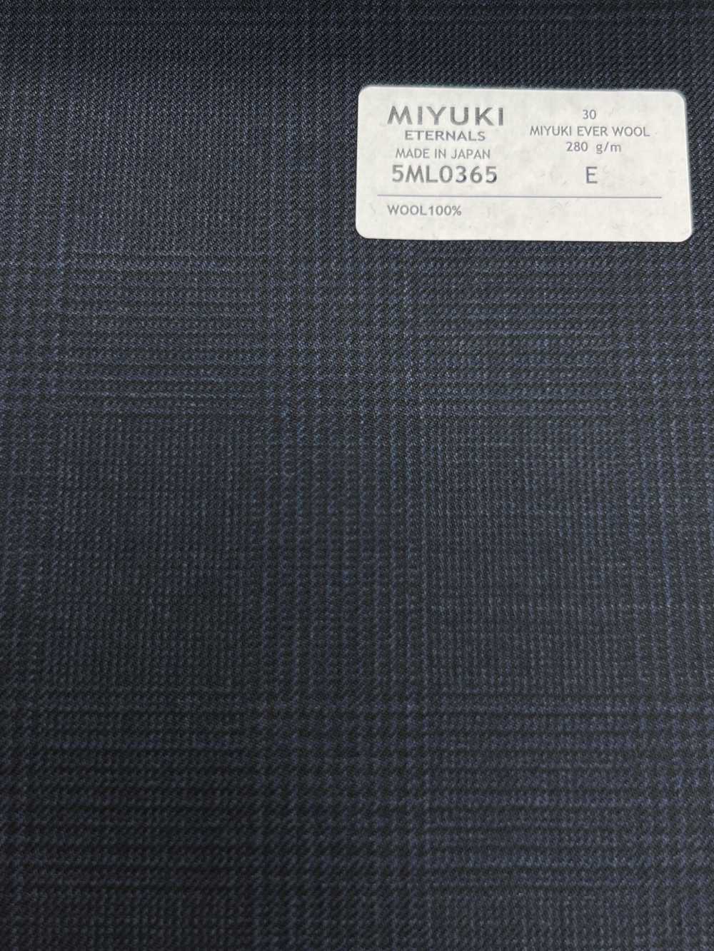 5ML0365 MIYUKI EVER WOOL Glen Check Navy[Textile] Miyuki Woolen Mills