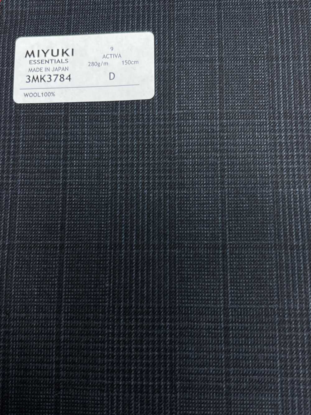 3MK3784 25AW ACTIVA Glen Check Navy[Textile] Miyuki Woolen Mills