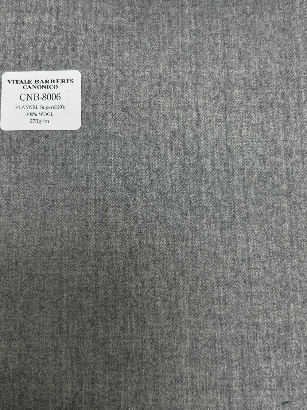 CNB8006 CANONICO Standard Flannel Super 120's Light Gray No Pattern[Textile] CANONICO