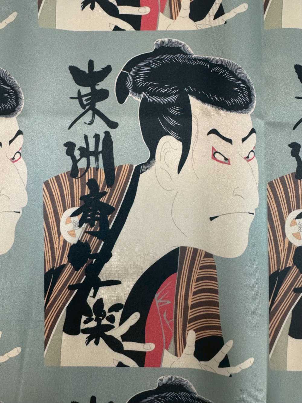 TPS2001 Toshusai Sharaku Print Lining, Repeat Pattern