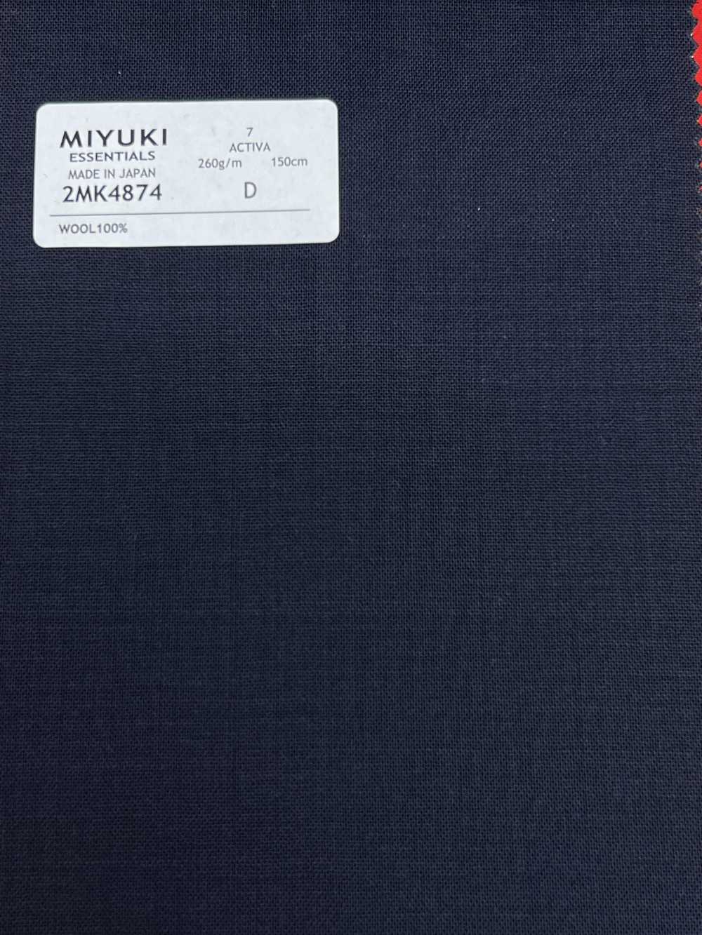 2MK4874 26SS Miyuki Textile MIYUKI ESSENTIALS ACTIVA No Pattern Blue Miyuki Woolen Mills