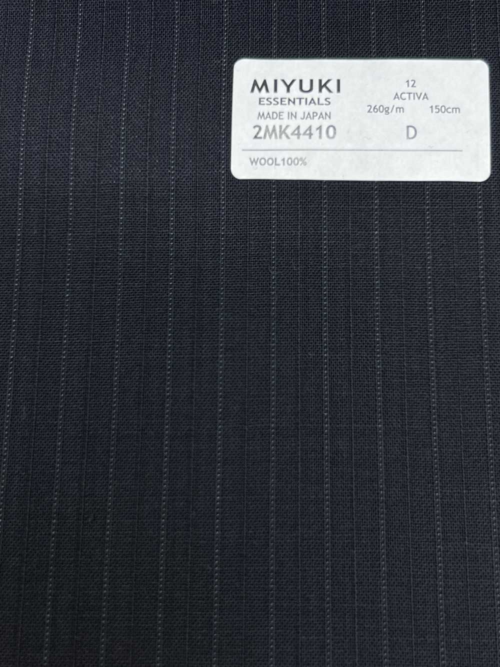 2MK4410 26SS Miyuki Textile MIYUKI ESSENTIALS ACTIVA Navy Stripe Miyuki Woolen Mills
