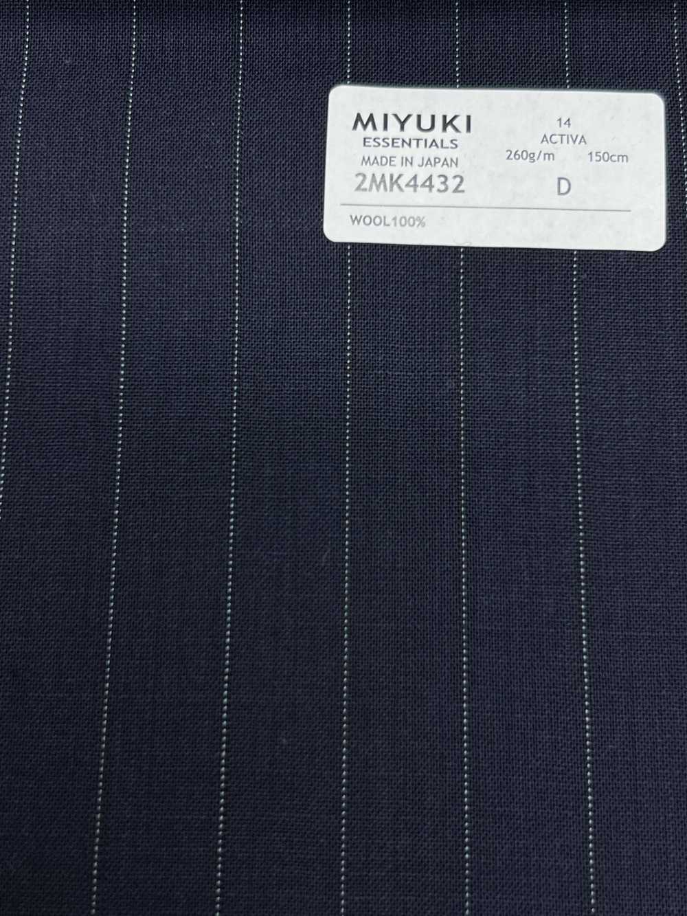 2MK4432 26SS Miyuki Textile MIYUKI ESSENTIALS ACTIVA Navy Stripe Miyuki Woolen Mills