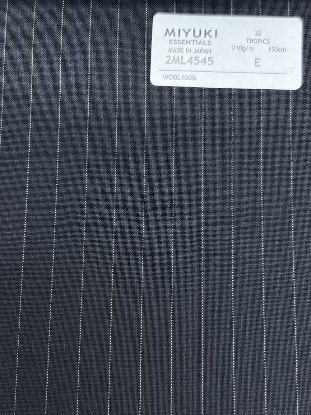 2ML4545 26SS Miyuki Textile MIYUKI Essentials TROPICS Navy Stripe Miyuki Woolen Mills