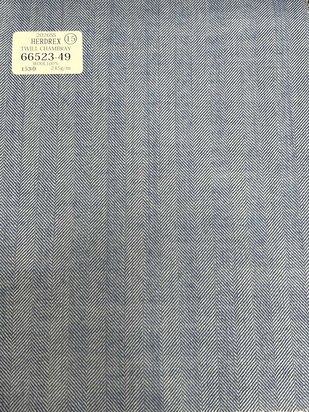66523-49 26SS HERDREX 【TWILL CHAMBRAY】 Twill Chambray[Textile] Kunishima Co., Ltd.