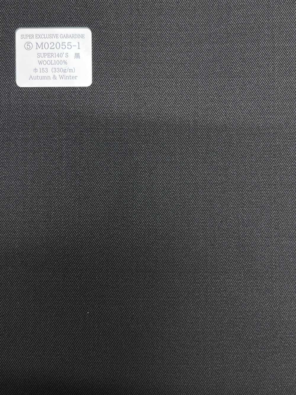 M02055-1 KUNISHIMA1850 Exclusive Line 【SUPER EXCLUSIVE GABARDINE】 Black Solid[Textile] Kunishima Co., Ltd.
