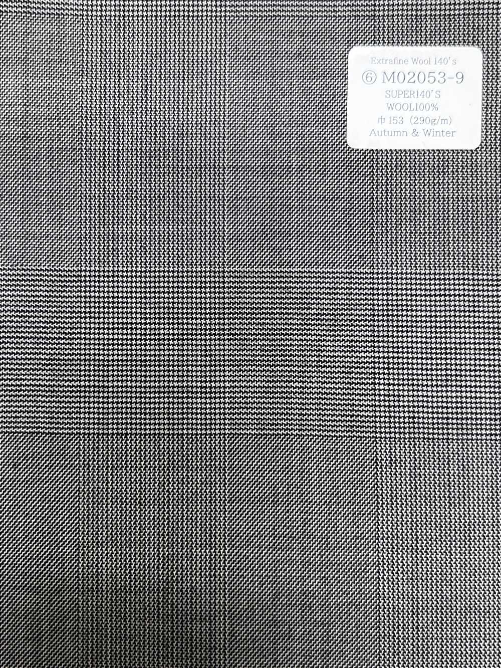 M02053-9 KUNISHIMA1850 Exclusive Line [Extrafine Wool 140's] Black And White Glen Check[Textile] Kunishima Co., Ltd.
