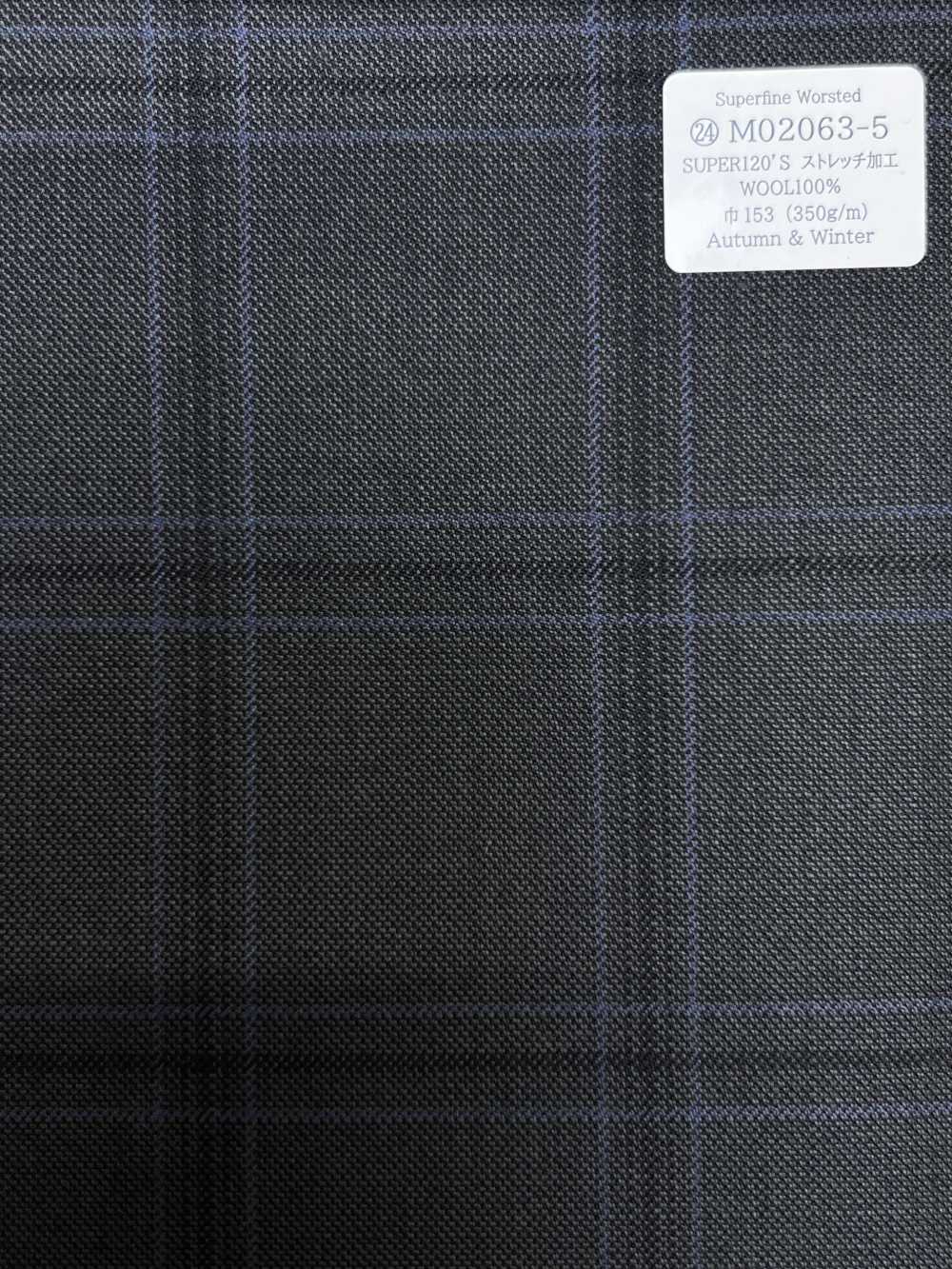 M02063-5 KUNISHIMA1850 Exclusive Line 【Superfine Worsted】Gray Check[Textile] Kunishima Co., Ltd.