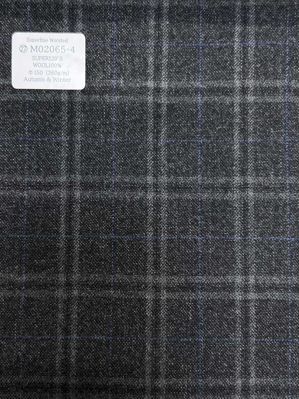 M02065-4 KUNISHIMA1850 Exclusive Line 【Superfine Worsted】Gray Heather Check[Textile] Kunishima Co., Ltd.