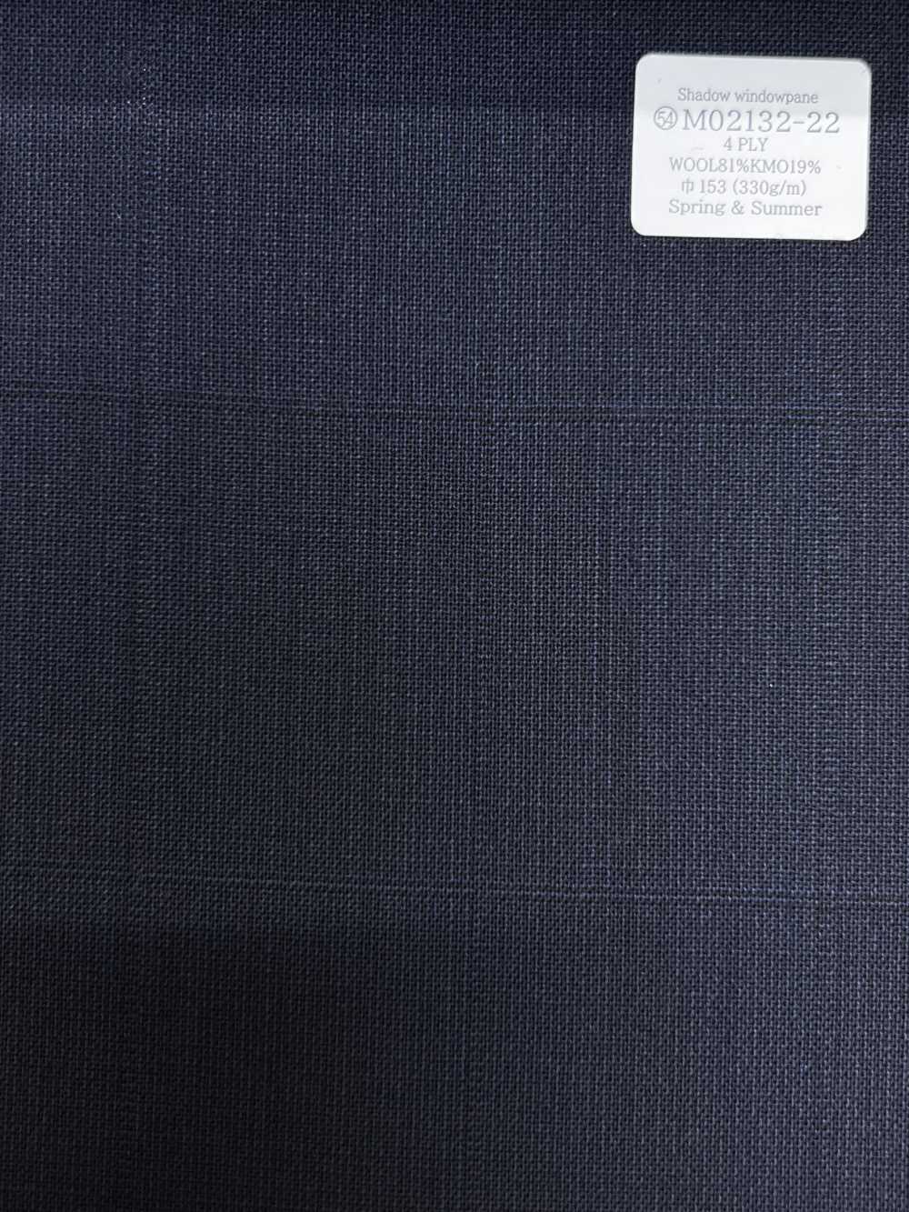 M02132-22 KUNISHIMA1850 Exclusive Line [Shadow Windowpane] Dark Navy/ No Pattern[Textile] Kunishima Co., Ltd.