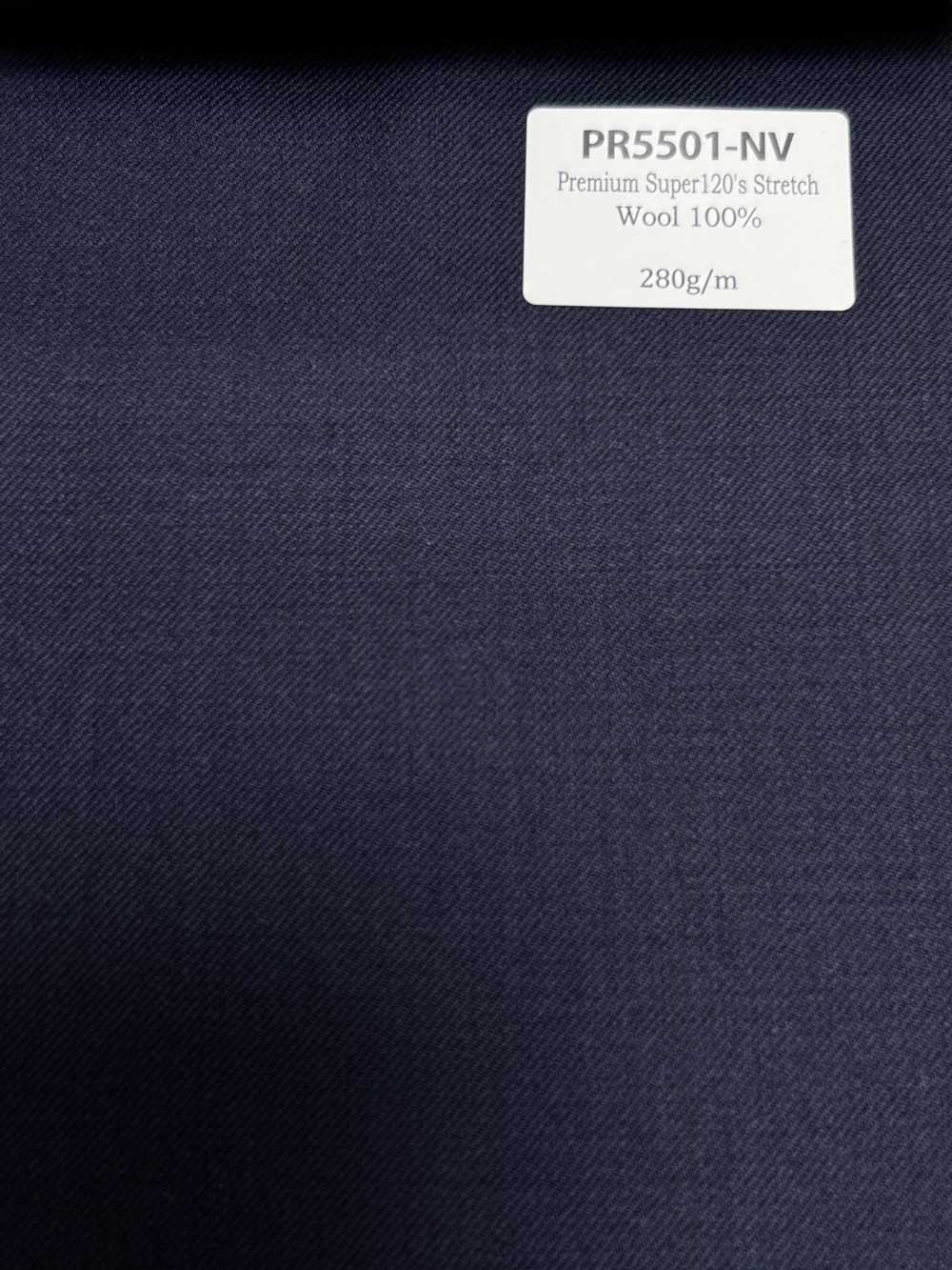 PR5501-NV Standard Japanese Premium Super 120's Stretch No Pattern Navy[Textile]