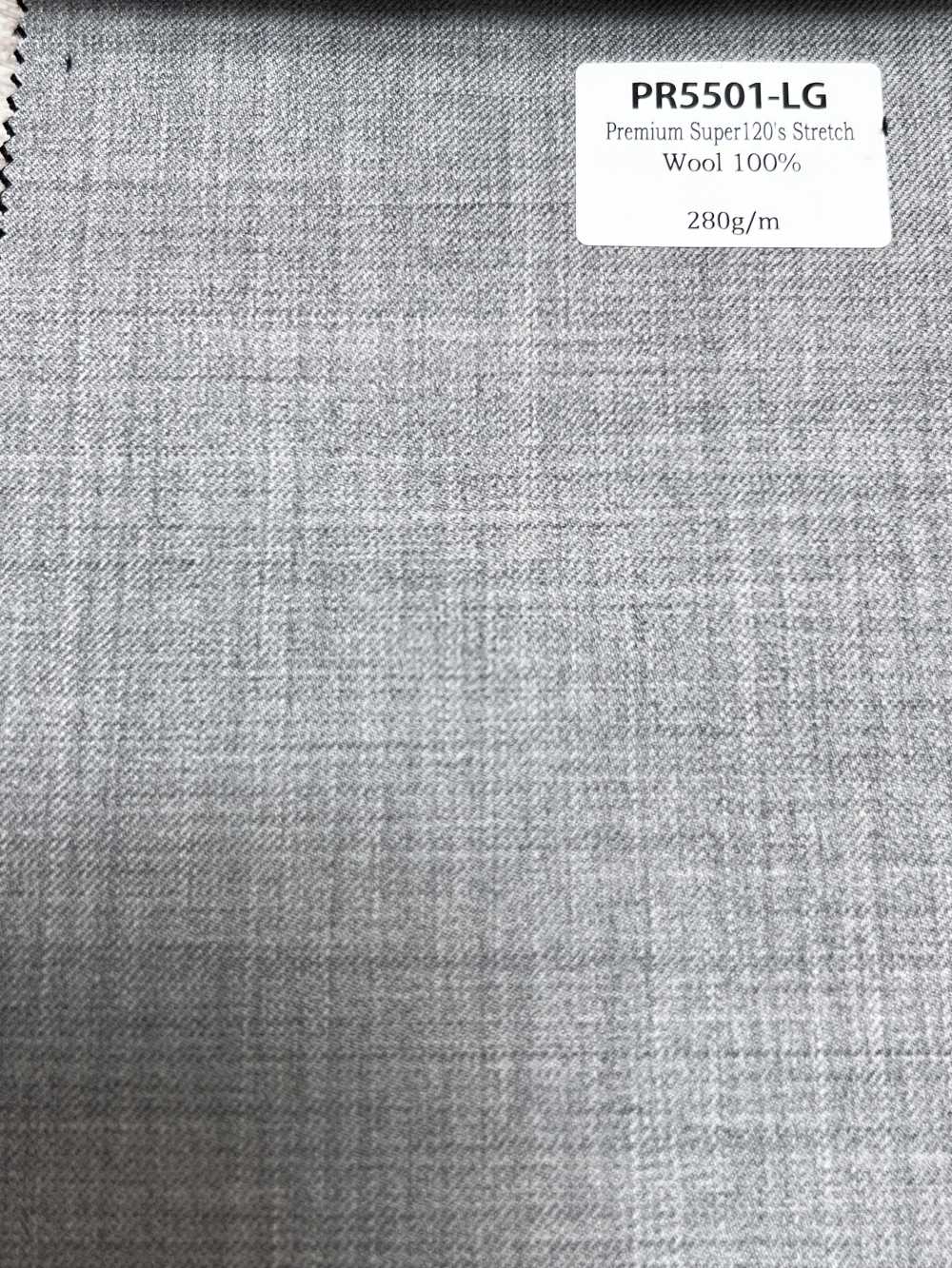 PR5501-LG Standard Japanese Premium Super120's Stretch No Pattern Light Gray[Textile]