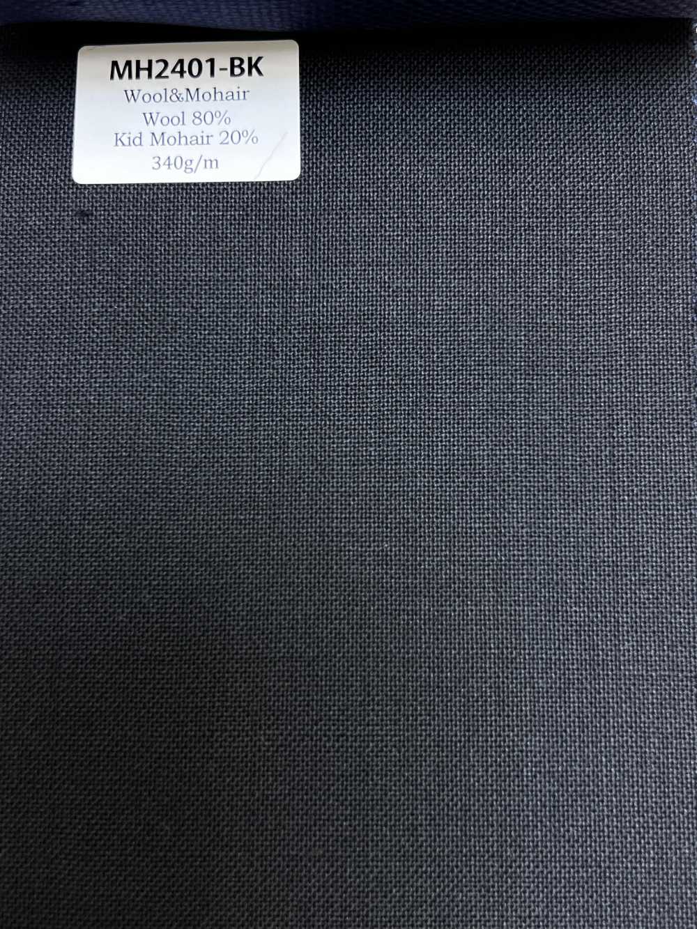 MH2401-BK Standard Japanese-made Wool Mohair Worsted (Tonic Style) Black[Textile]
