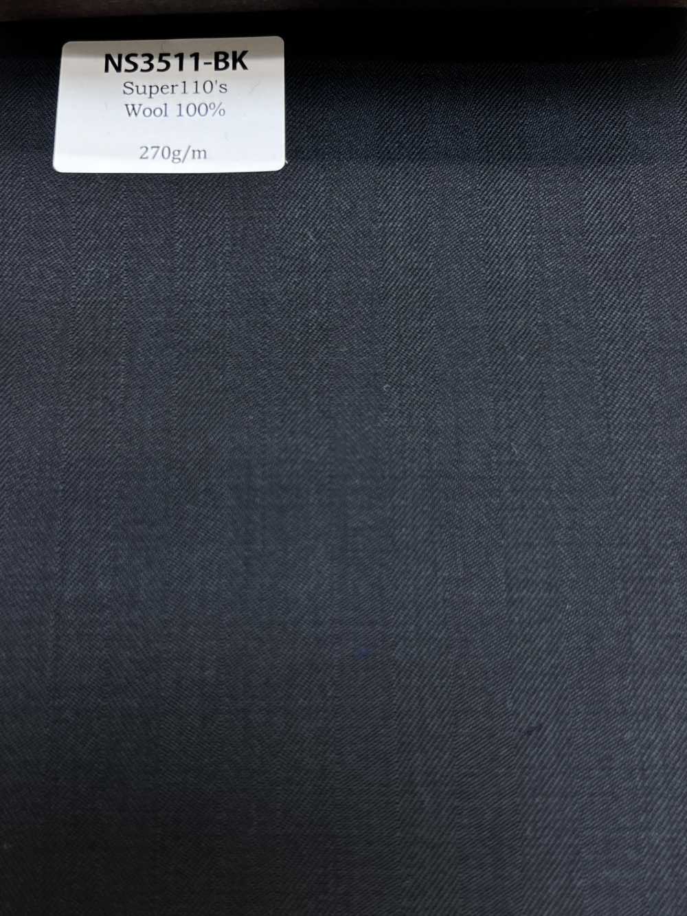 NS3511-BK Standard Japanese-made Super110’s Wool Stretch Black[Textile] HOSOI SYOJI