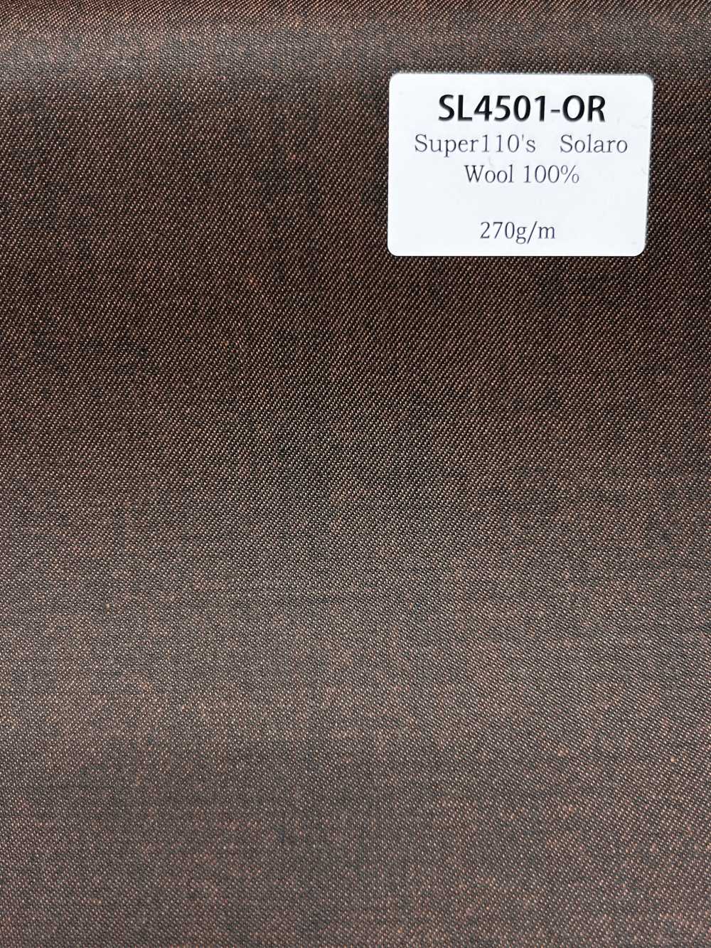 SL4501-OR Classic Domestic Super 110’s Iridescent Wool Stretch Brown/Orange[Textile] HOSOI SYOJI