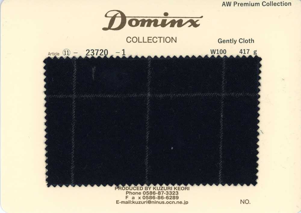 23720-1 Standard GentlyCloth 100% Wool DOMINX (Dominx) Premium Collection Black[Textile] Kuzuri Woolen Fabric (DOMINX)