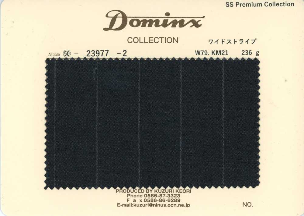 23977-2 Standard Kid Mohair DOMINX Premium Collection Wide Stripe Charcoal[Textile] Kuzuri Woolen Fabric (DOMINX)