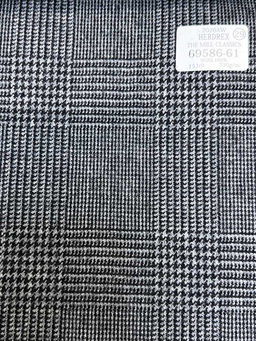 69586-61 26AW HERDREX [THE MILL CLASSICS] Mill Classics Glen Check Gray[Textile] Kunishima Co., Ltd.