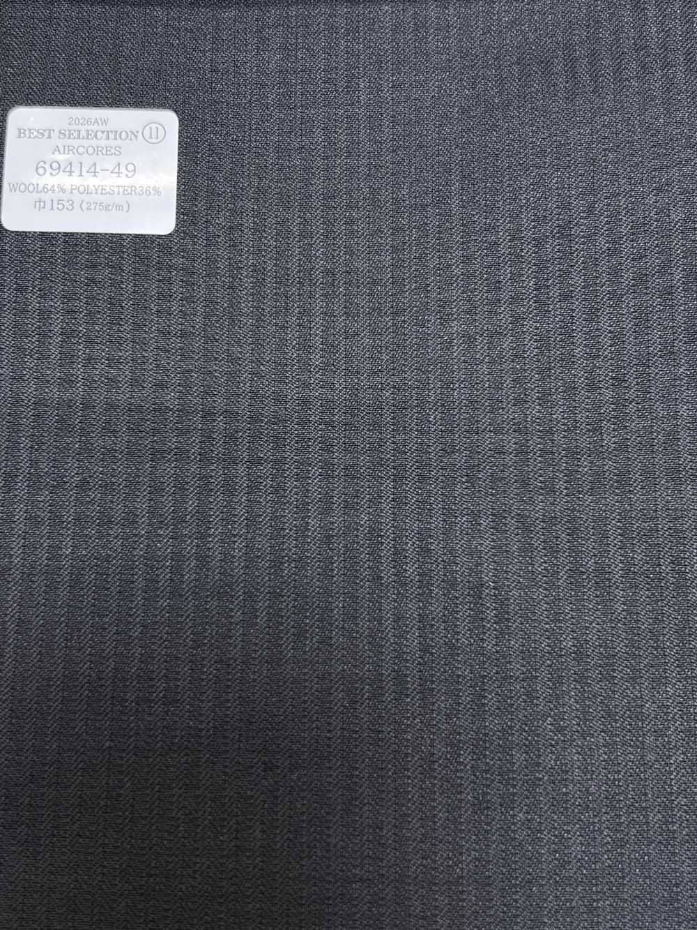 69414-49 26AW BESTSELECTION [AIRCORES] Aircores Dark Gray Shadow Stripe[Textile] Kunishima Co., Ltd.