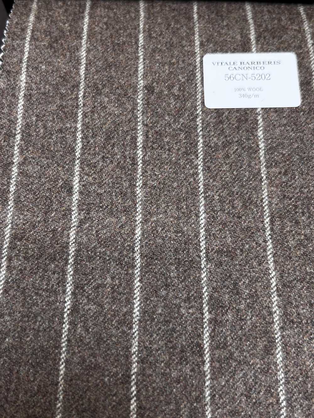 56CN5202 CANONICO ORIGINAL WOOLLEN FLANNEL Brown/Beige Stripe[Textile] CANONICO