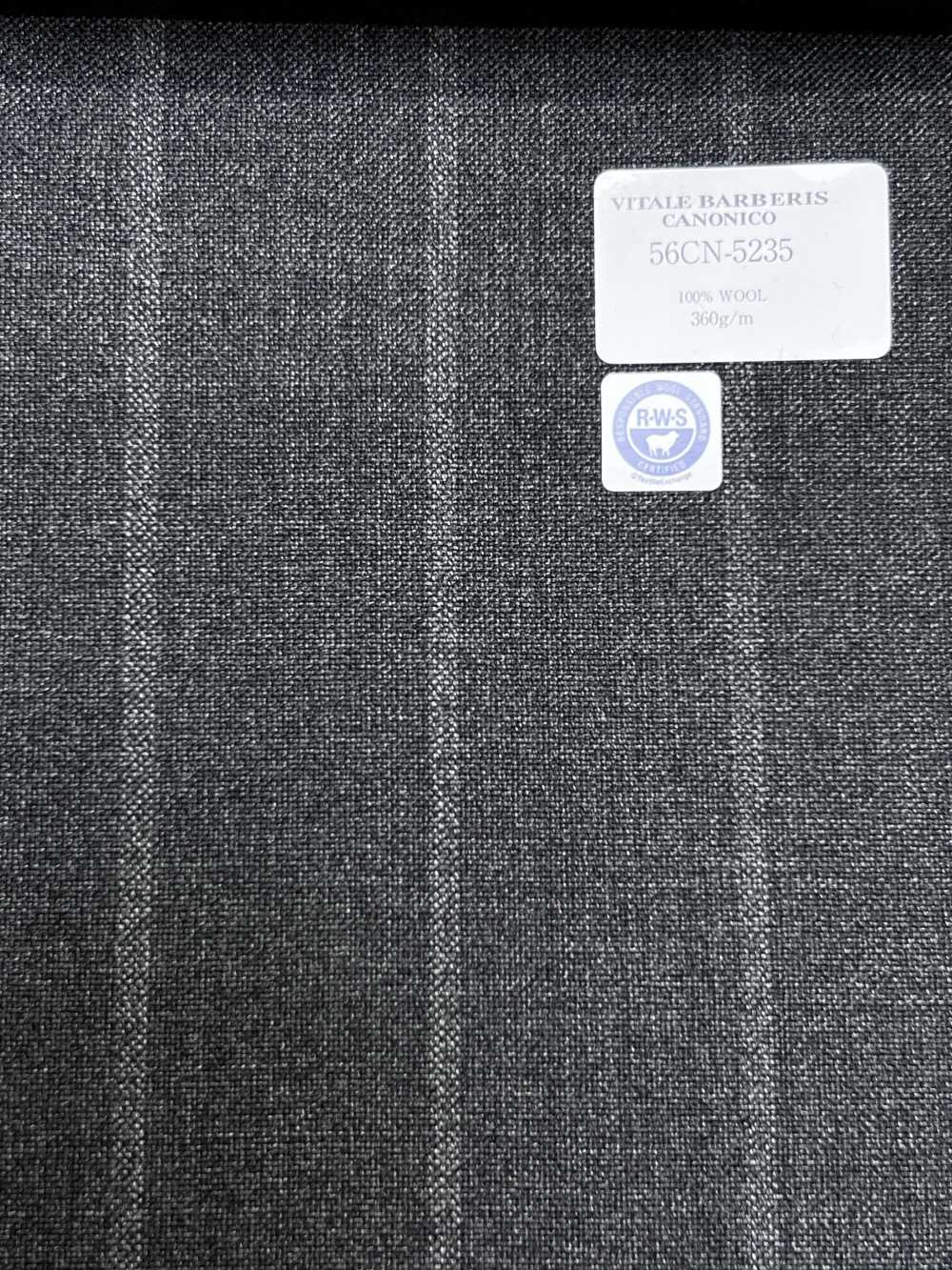 56CN5235 CANONICO RWS TRADITIONAL WORSTED 21 Gray Stripe[Textile] CANONICO