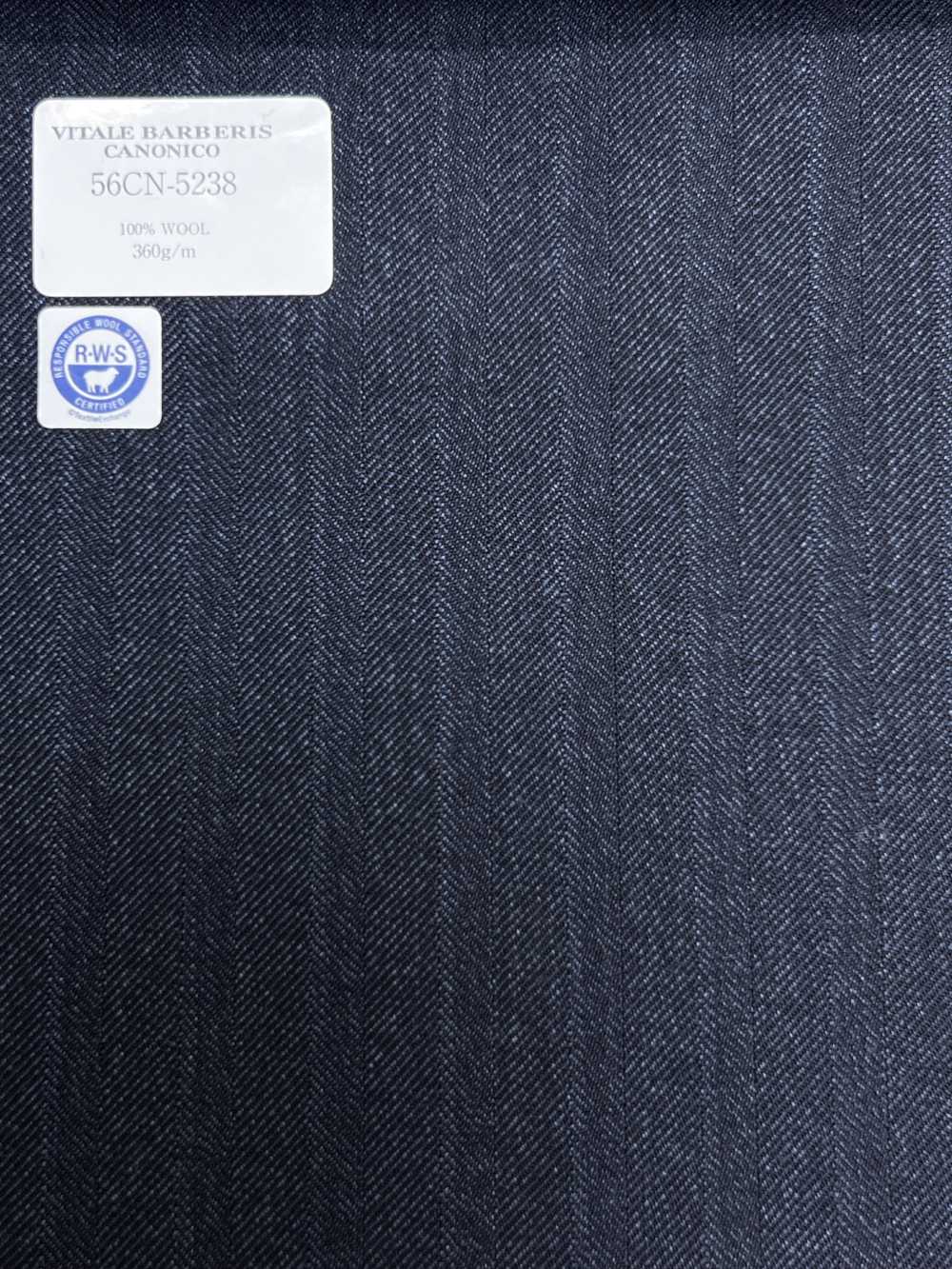 56CN5238 CANONICO RWS TRADITIONAL WORSTED 21 Dark Navy Stripe[Textile] CANONICO