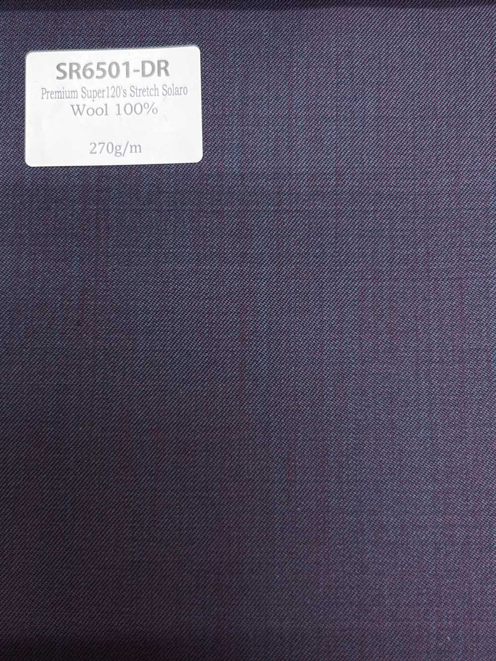 SR6501-DR Standard Japanese-made Premium Super120's Single-thread Stretch Solaro Dark Red No Pattern Iridescen[Textile] HOSOI SYOJI