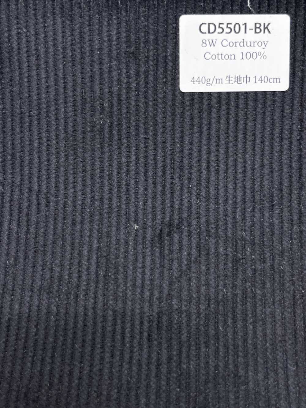 CD5501-BK 8W Corduroy C100 Black[Textile] HOSOI SYOJI