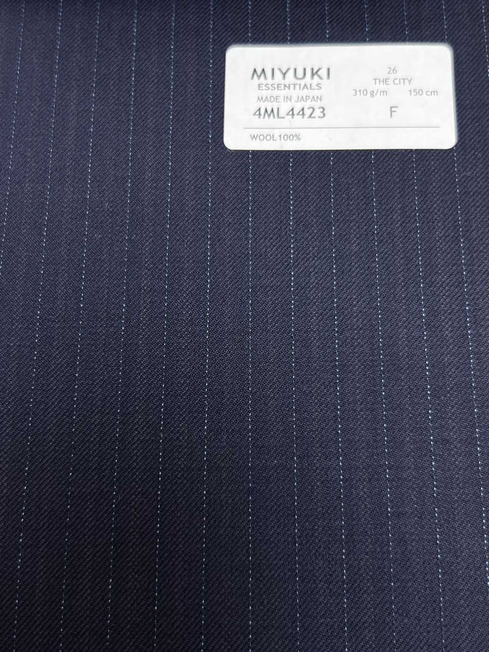 4ML4423 26AW THE CITY Twill Navy Stripe[Textile] Miyuki Woolen Mills
