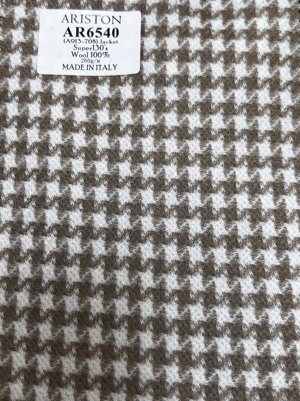 AR6540 ARISTON Super130's Beige Houndstooth[Fabric] HOSOI SYOJI