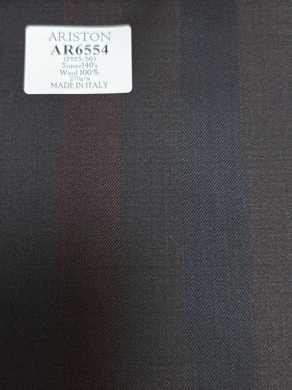 AR6554 ARISTON Super140's Brown Stripe[Fabric] HOSOI SYOJI