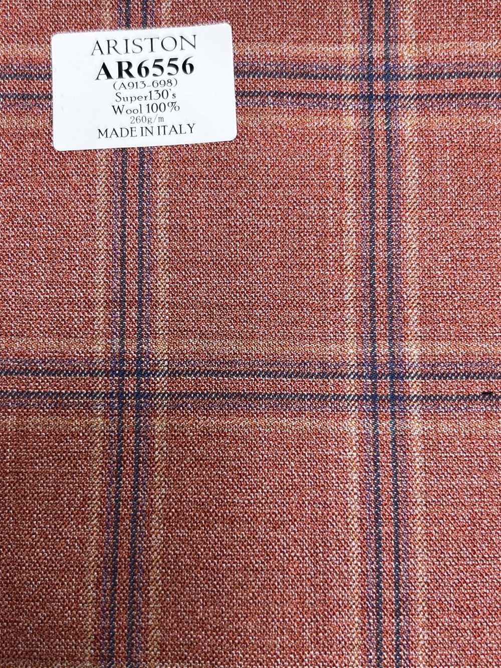 AR6556 ARISTON Super130's Orange Check[Fabric] HOSOI SYOJI
