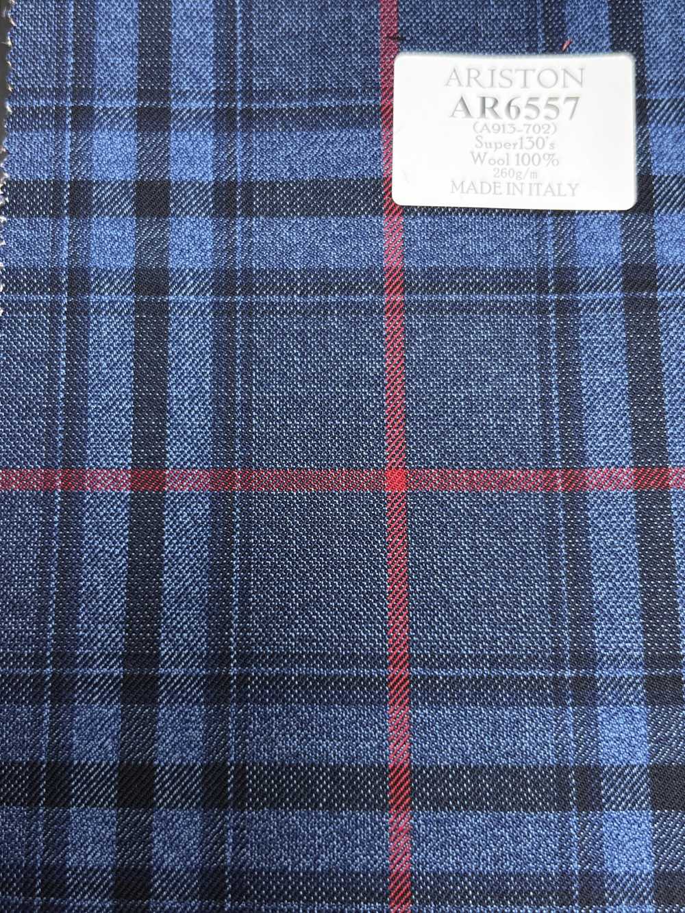 AR6557 ARISTON Super130's Navy Blue Check[Fabric] HOSOI SYOJI