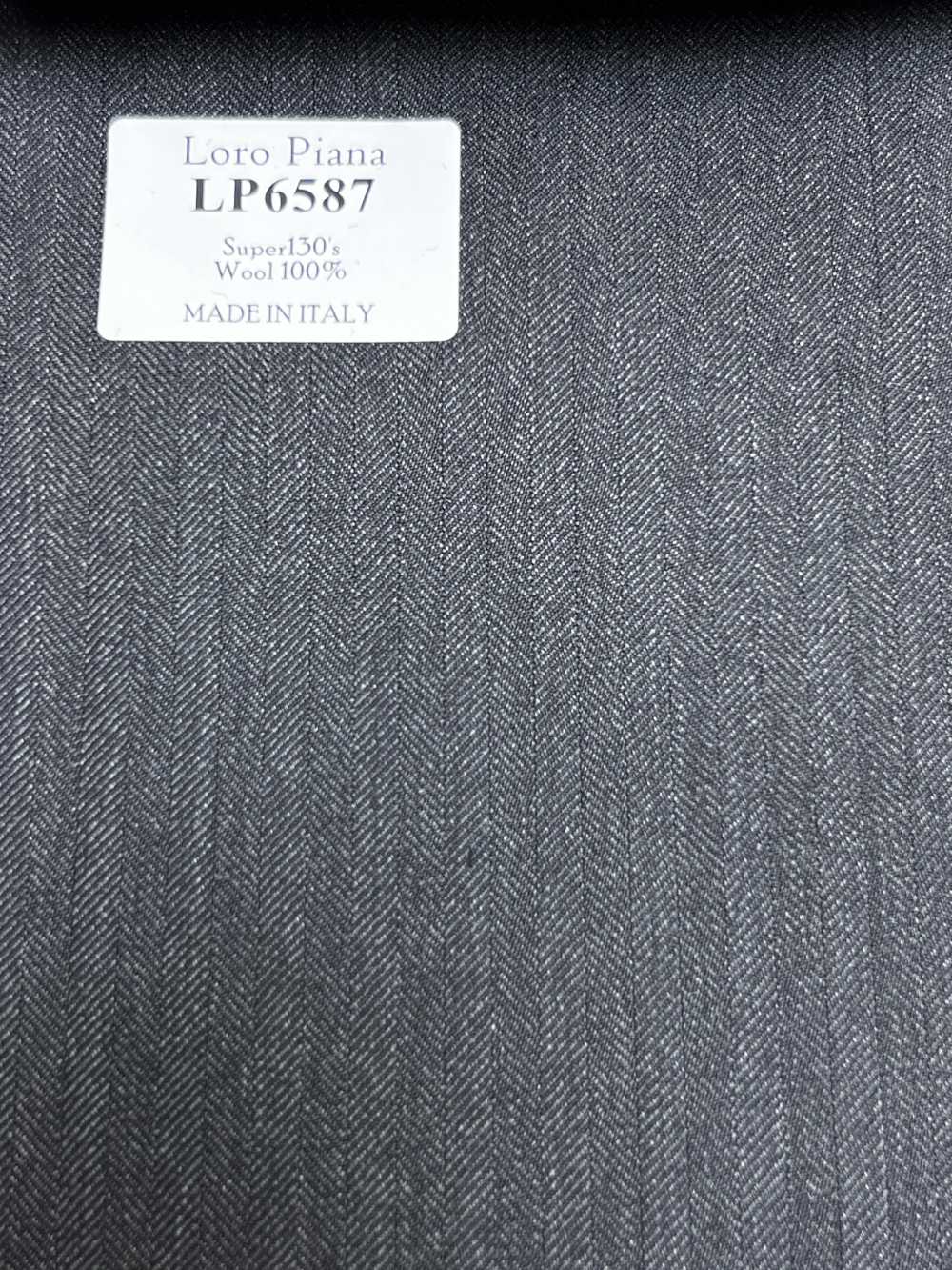 LP6587 Loro Piana Super130's Gray Herringbone[Fabric] HOSOI SYOJI