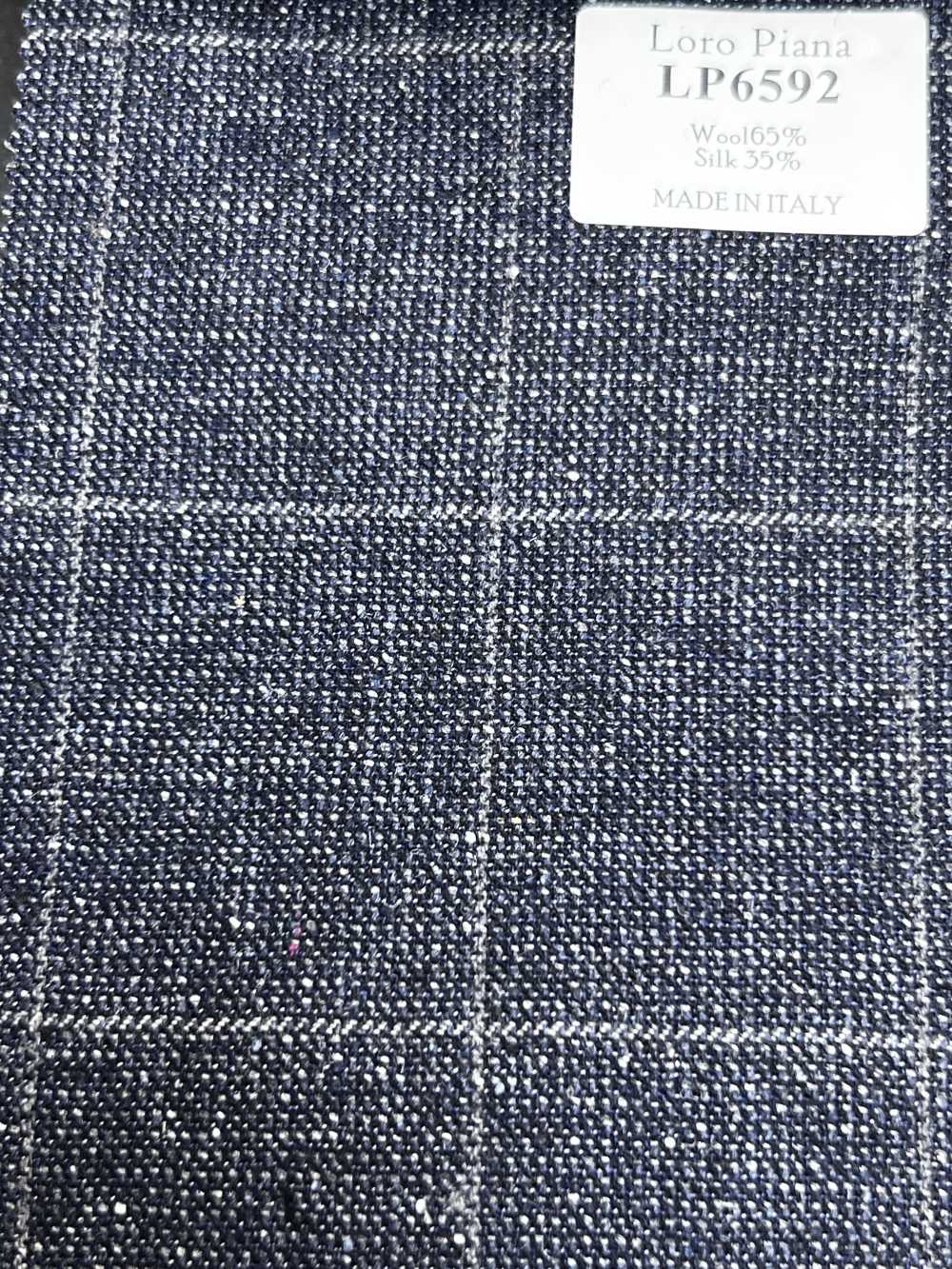 LP6592 Loro Piana Navy Blue Check[Fabric] HOSOI SYOJI