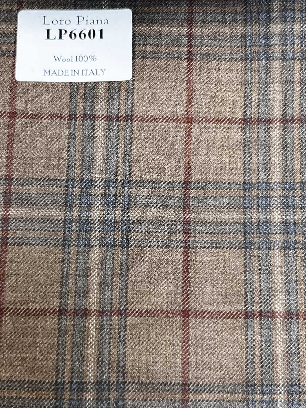LP6601 Loro Piana Beige Check[Fabric] HOSOI SYOJI