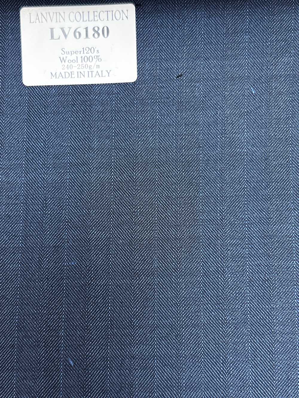 LV6180 LANVIN COLLECTION Super120's Blue Stripe[Textile] HOSOI SYOJI