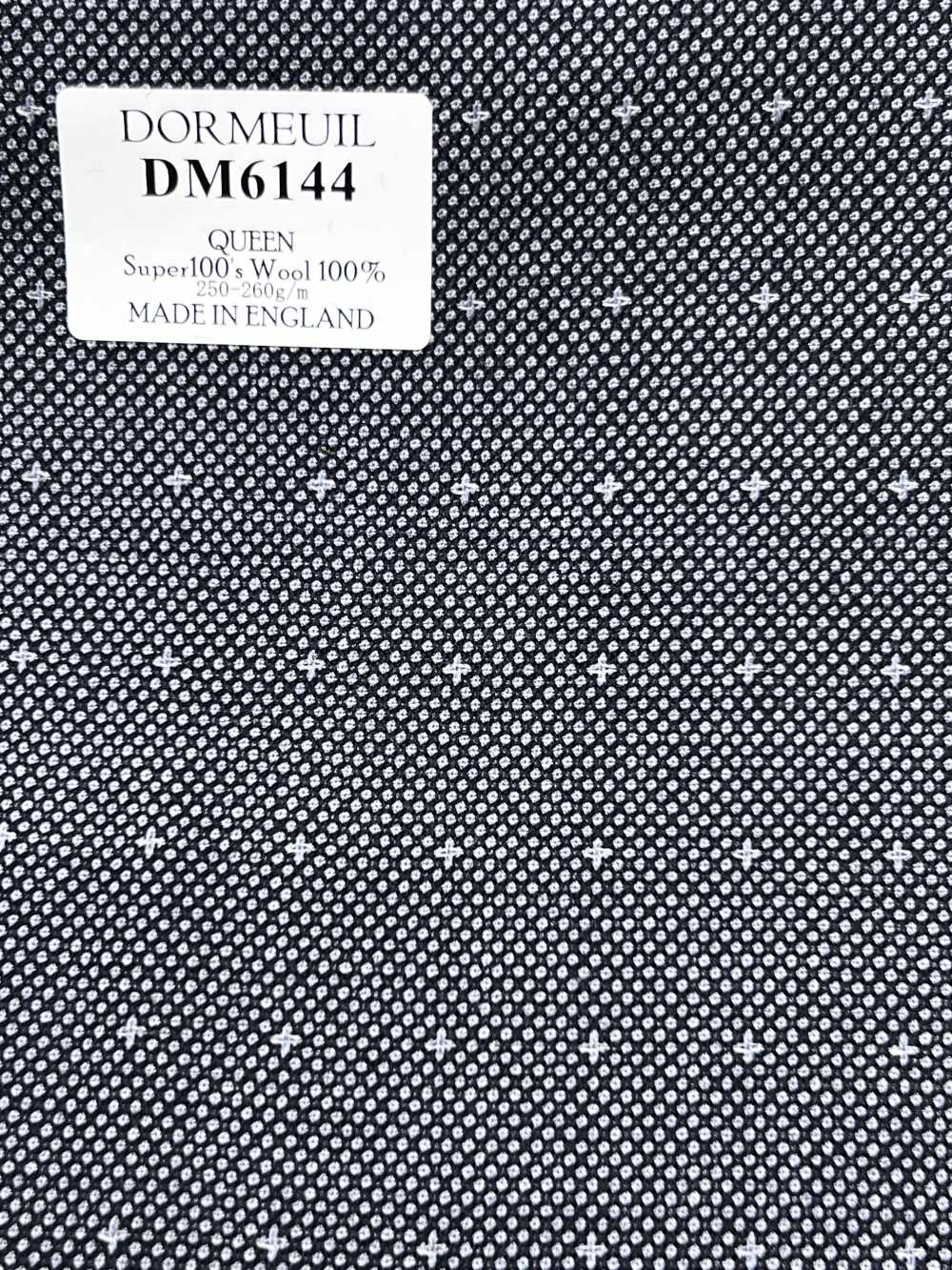 DM6144 DORMEUIL QUEEN Super100's Black X White Sashiko Pattern[Fabric] HOSOI SYOJI