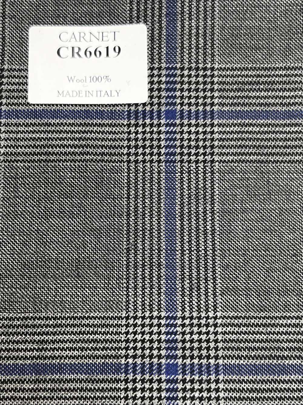 CR6619 CARNET Gray X Blue Check[Fabric] HOSOI SYOJI