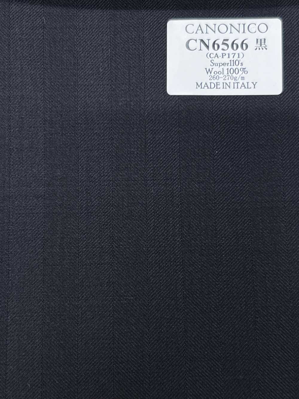 CN6566 CANONICO Super 110's Black Stripe[Fabric] HOSOI SYOJI
