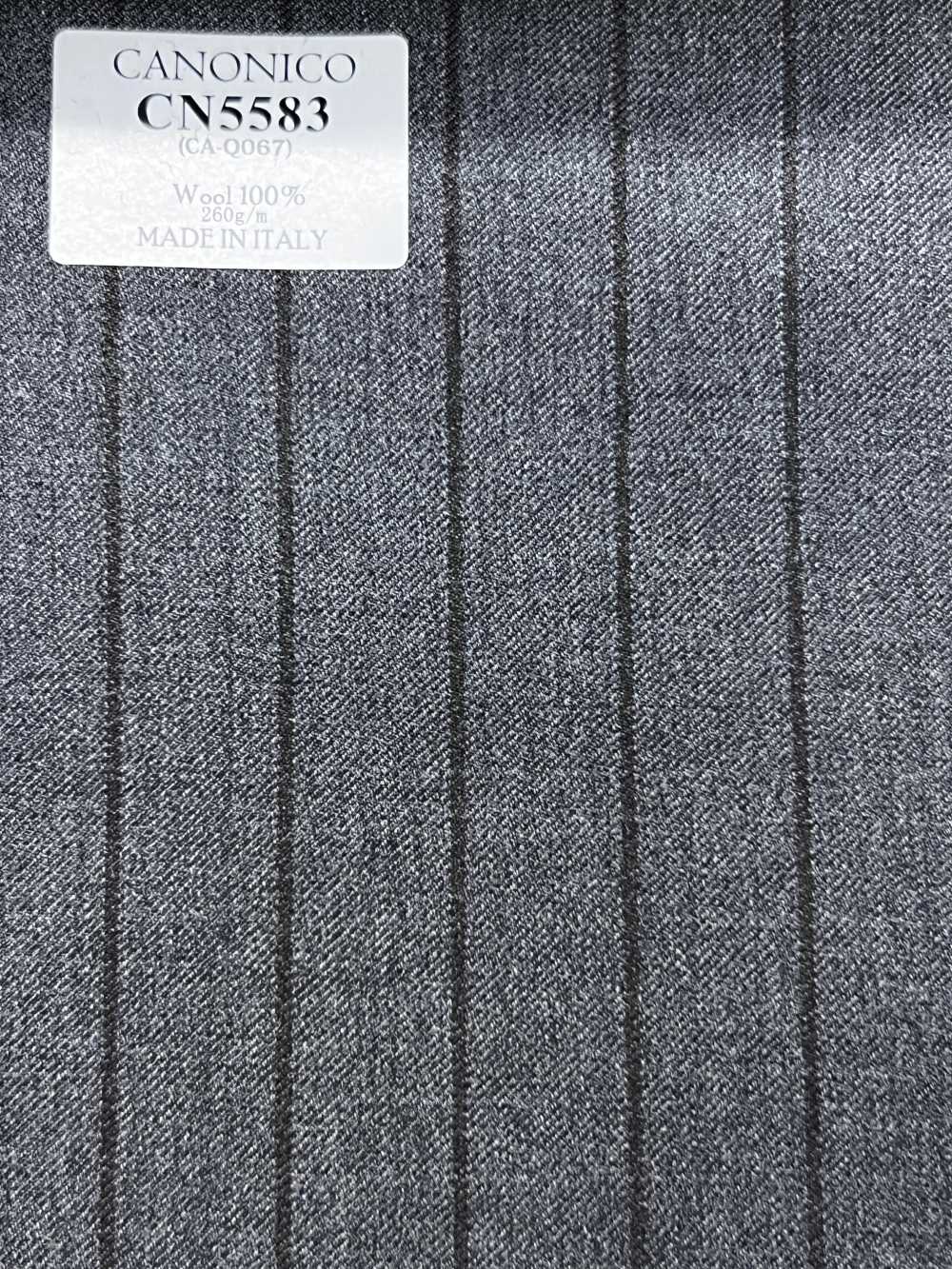 CN5583 CANONICO Super 110's Gray X Brown Stripe[Fabric] HOSOI SYOJI