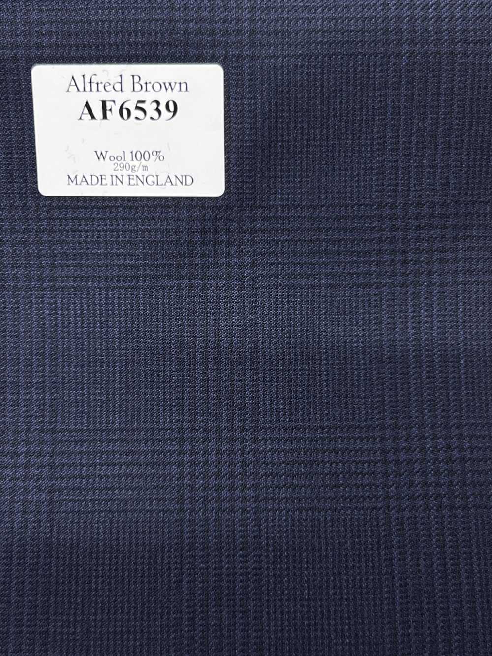 AF6539 Alfred Brown Navy Blue Check[Fabric] HOSOI SYOJI
