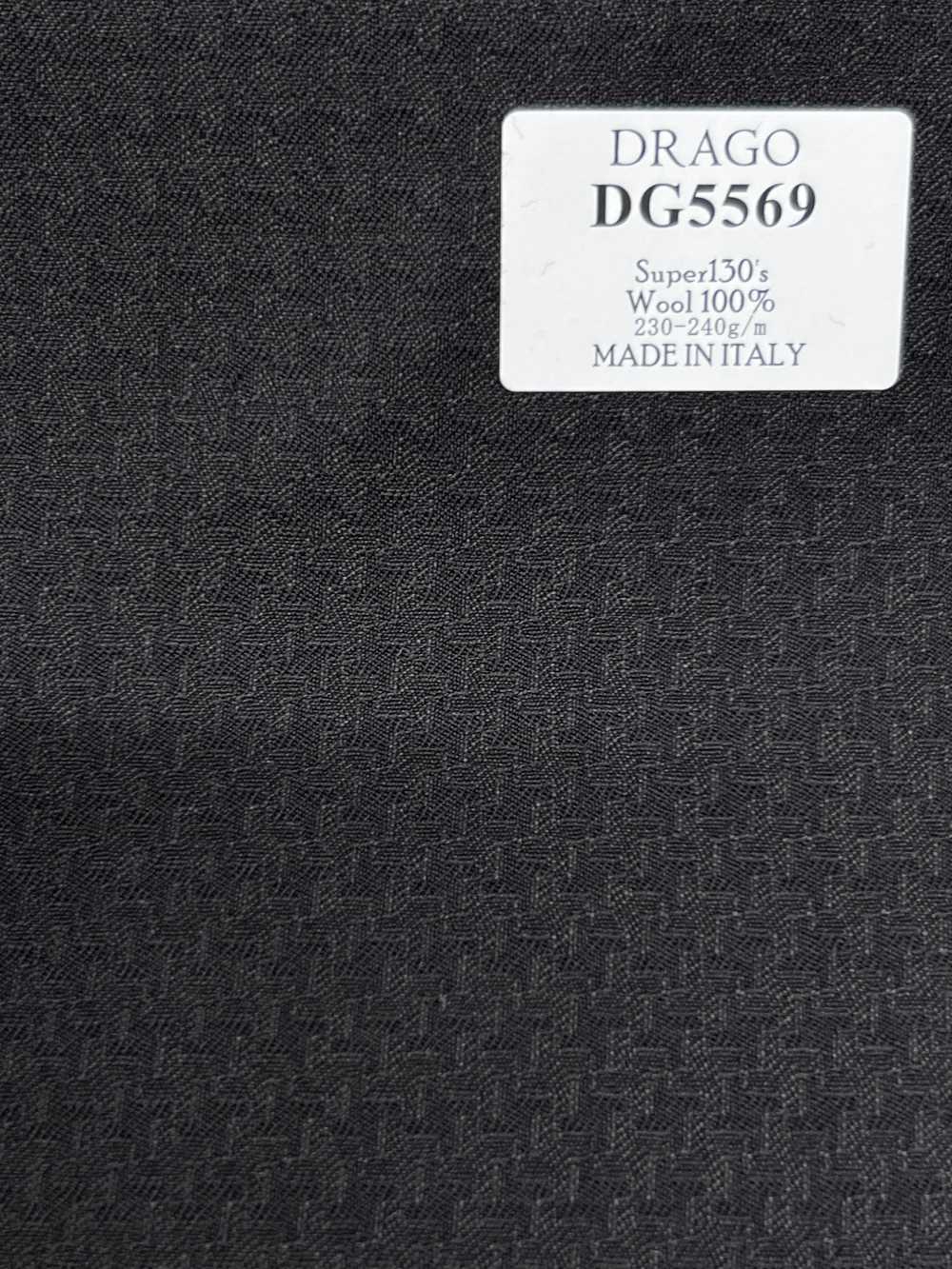 DG5569 DRAGO Super130's Charcoal Houndstooth[Fabric] HOSOI SYOJI