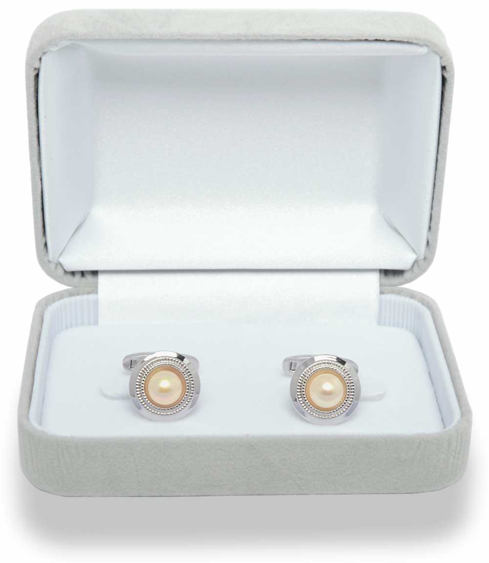 3003 Sterling Silver White Pearl Cufflinks[Formal Accessories] Yamamoto(EXCY)