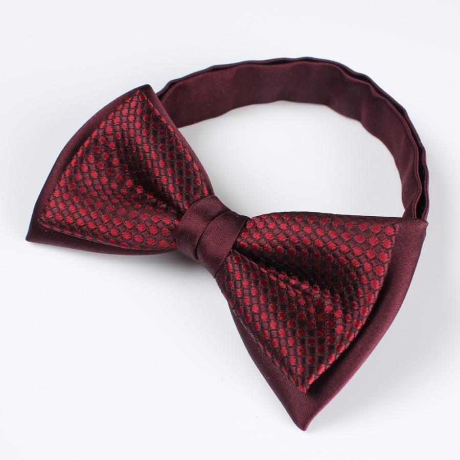 BFS-987 Combination Bow Tie , Wine Red Red Pique Pattern, Silk, Made In Japan[Formal Accessories] Yamamoto(EXCY)