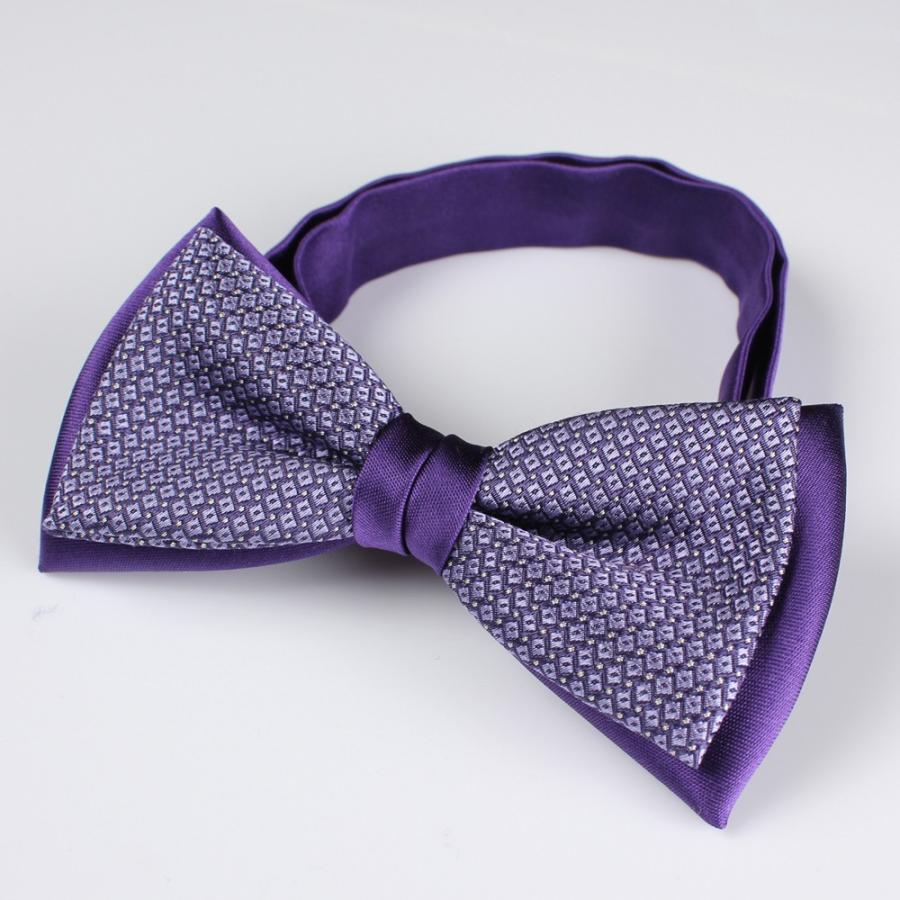 BFS-988 Combination Bow Tie, Purple Silk, Made In Japan[Formal Accessories] Yamamoto(EXCY)