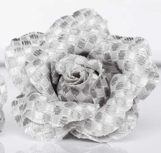 BTA-985 Japanese Silk Jacquard Boutonniere, Pique Pattern, Light Grey[Formal Accessories] Yamamoto(EXCY)