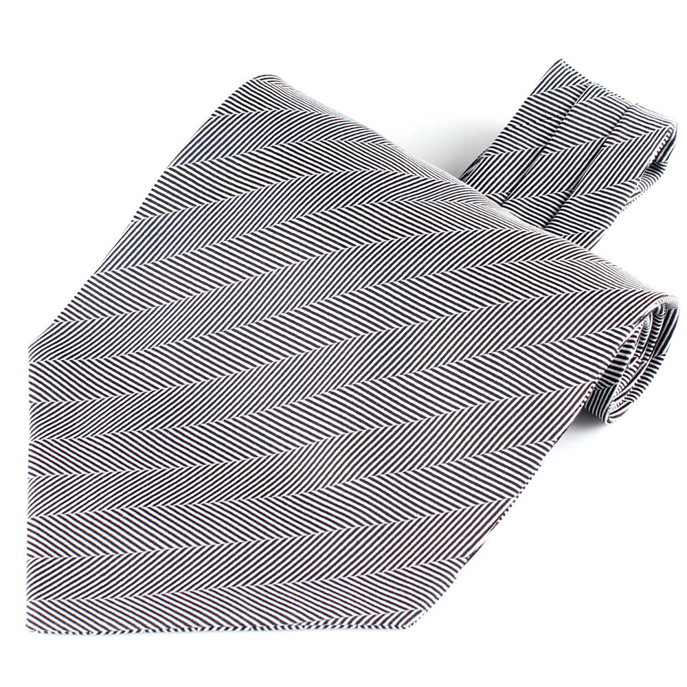 RAS-06 Ascot Tie Made Of Ring Heart Textile , Grey Herringbone[Formal Accessories] Yamamoto(EXCY)